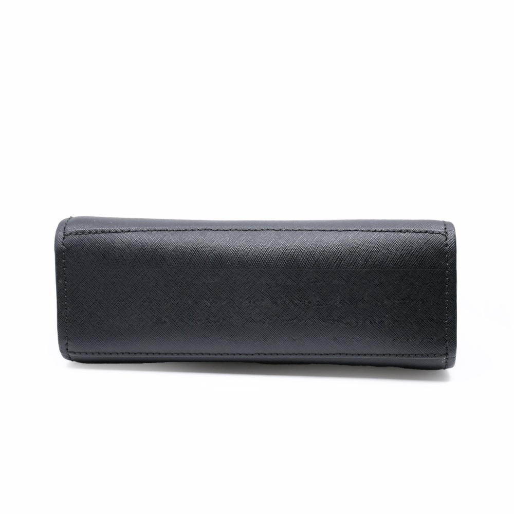 MICHAEL KORS Portia East West Small Saffiano Leather Satchel in Black - Picture 5 of 12